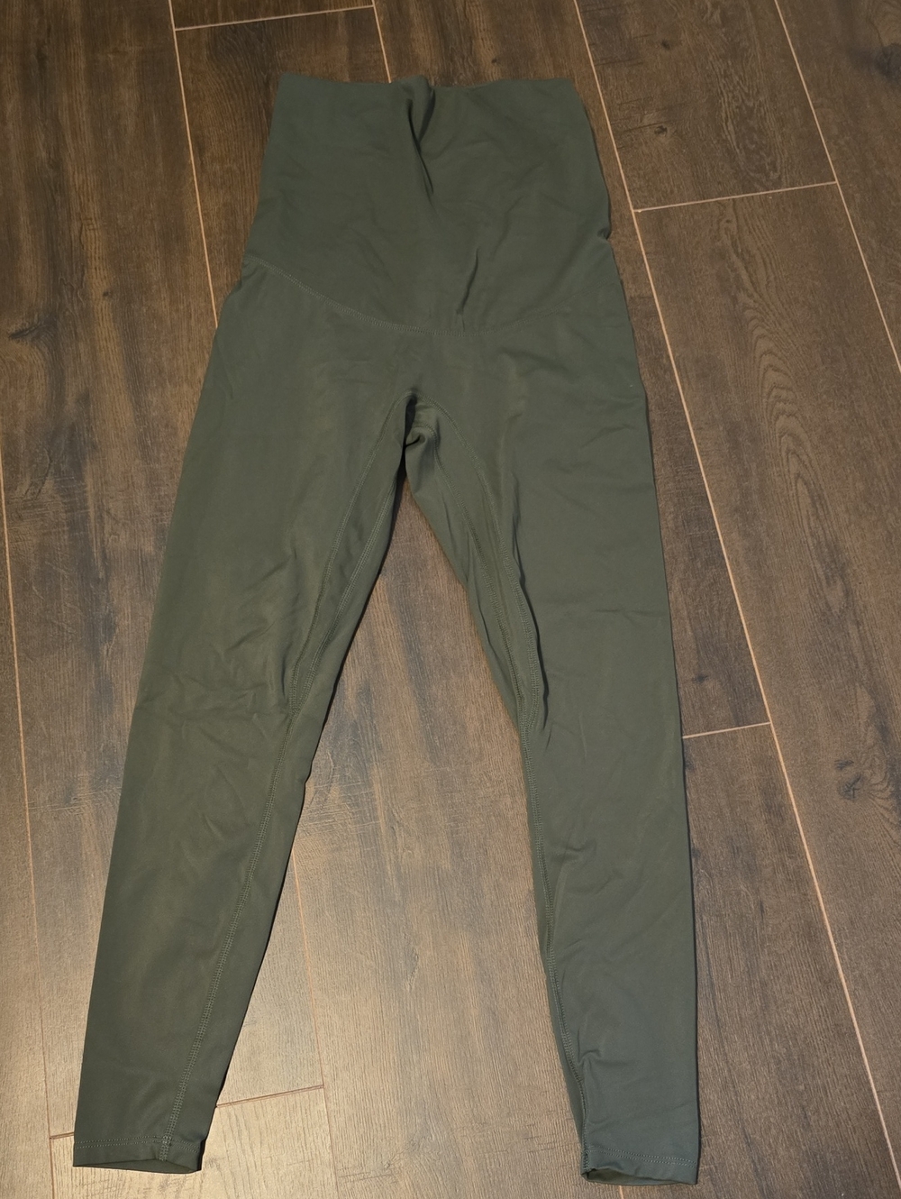 Poshdivah Army Green Maternity Leggings